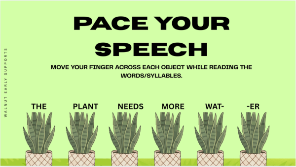 Pace Your Speech game — visual pacing board for fluent speech